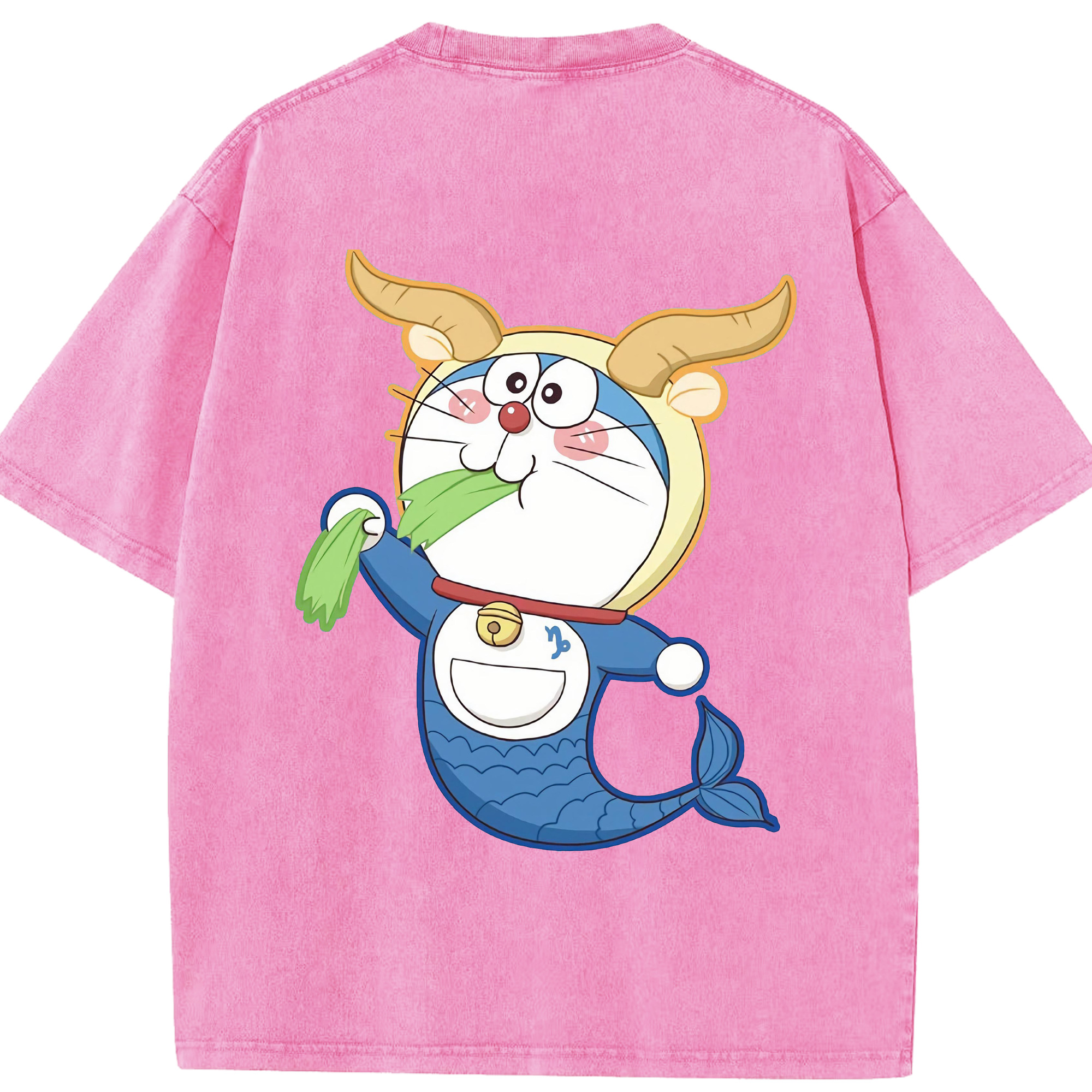 （画像用） ドラえもん Doraemon 綿100% ヴィンテージ風 半袖Tシャツ（背面プリント）
